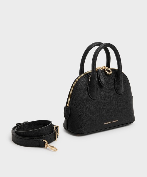 CHARLES & KEITH（チャールズ & キース）の「Beryl ベリル ボウリングバッグ（トートバッグ・レディース・ブルーグラス/クリーム/ブラック/ピンク系その他3・S）」の9枚目の写真