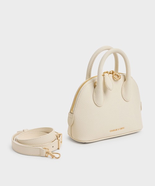 CHARLES & KEITH（チャールズ & キース）の「Beryl ベリル ボウリングバッグ（トートバッグ・レディース・ブルーグラス/クリーム/ブラック/ピンク系その他3・S）」の17枚目の写真