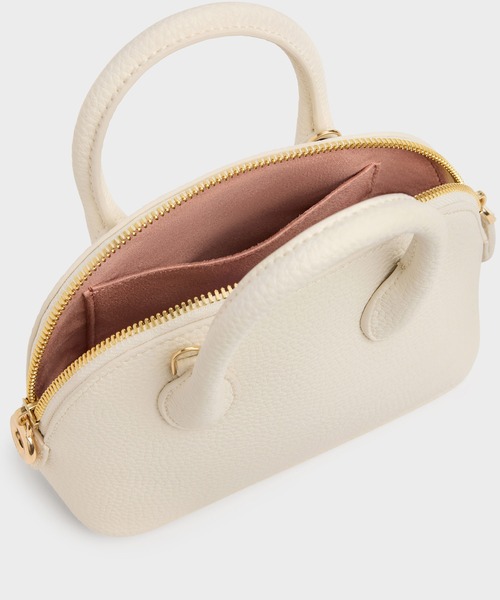 CHARLES & KEITH（チャールズ & キース）の「Beryl ベリル ボウリングバッグ（トートバッグ・レディース・ブルーグラス/クリーム/ブラック/ピンク系その他3・S）」の20枚目の写真