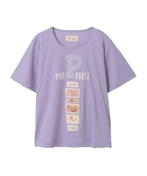 Pロゴアップリケ＆ネームワッペン使いカットソー（Tシャツ/カットソー