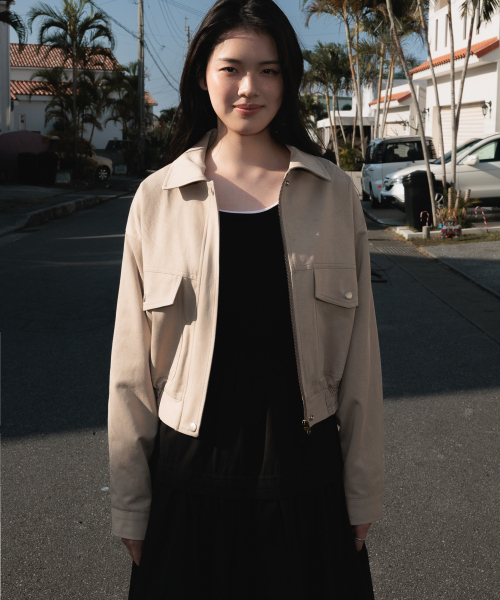 DEHEVE（デヘヴェ）の「Pocket Cotton Jumper [Beige]（その他アウター・レディース・Beige・FREE）」の3枚目の写真