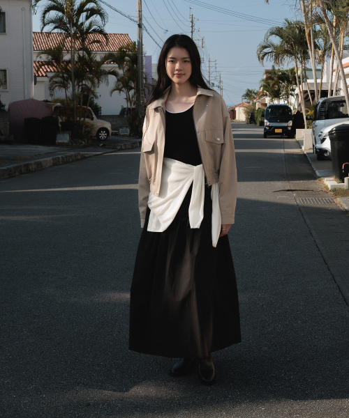 DEHEVE（デヘヴェ）の「Pocket Cotton Jumper [Beige]（その他アウター・レディース・Beige・FREE）」の6枚目の写真