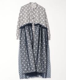 sandy（サンディー）の「ドットプリントレイヤードフリルワンピース（ワンピース）」
