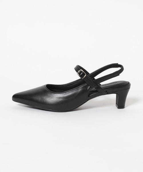 Andemiu（アンデミュウ）の「ポインテッドヒールミュール654747（パンプス・レディース・アイボリー/ブラック・LARGE/MEDIUM）」の5枚目の写真