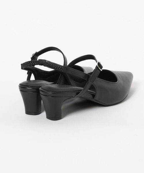 Andemiu（アンデミュウ）の「ポインテッドヒールミュール654747（パンプス・レディース・アイボリー/ブラック・LARGE/MEDIUM）」の6枚目の写真