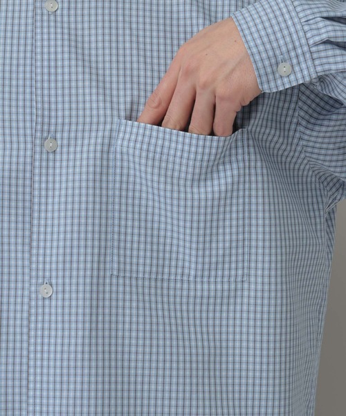 RAGEBLUE(レイジブルー)の「Cropped Check Shirt/ミニチェック柄クロップドシャツ(シャツ/ブラウス・メンズ・ネイビー/ライトブルー・LARGE/MEDIUM)」の20枚目の写真