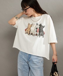 The Endless Summer（エンドレスサマー）の「[THE ENDLESS SUMMER エンドレスサマー] 別注  4BUHIプリント カットオフTシャツ（Tシャツ/カットソー）」