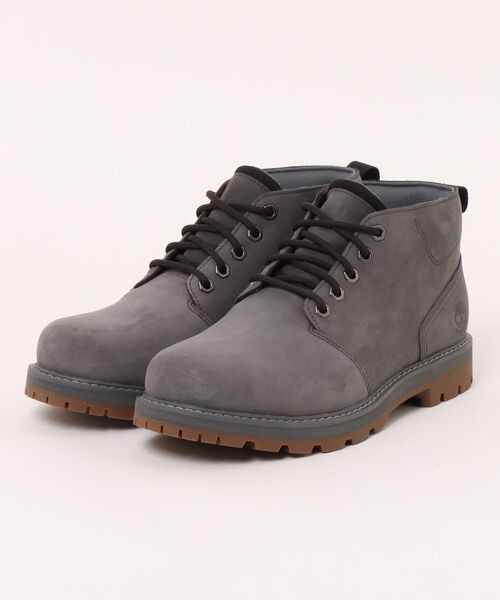 Timberland(ティンバーランド)の「Timberland ティンバーランド BRITTON ROAD MID LC WP CHUKKA【防水/本革】メンズブーツ(ブリットンロードウォータープルーフチャッカ) A69TW EJV ダークグレー(ブーツ・メンズ・ブラック・25.0cm/25.5cm/26.0cm/26.5cm/27.0cm/27.5cm/28.0cm)」の1枚目の写真