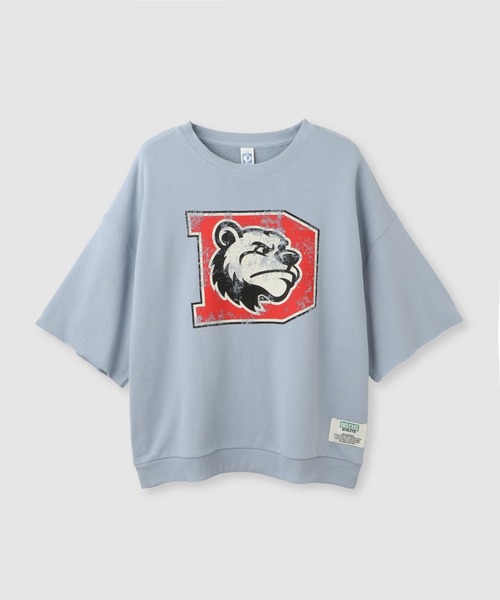 DISCUS（ディスカス）の「DISCUS カレッジロゴプリントワイドスウェットTシャツ（Tシャツ/カットソー・レディース・サックスブルー/ブラック/杢グレー・M）」の15枚目の写真