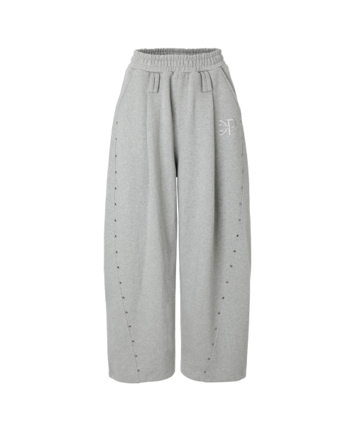 KHAKIPOINT（カーキポイント）の「Steel Stud Sweat Pants (gray)（スウェットパンツ・レディース・その他・FREE）」の2枚目の写真