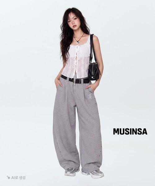 パンツ KHAKIPOINT Steel Stud Sweat Pants (gray) KHAKIPOINT（カーキポイント）の「Steel Stud Sweat Pants (gray