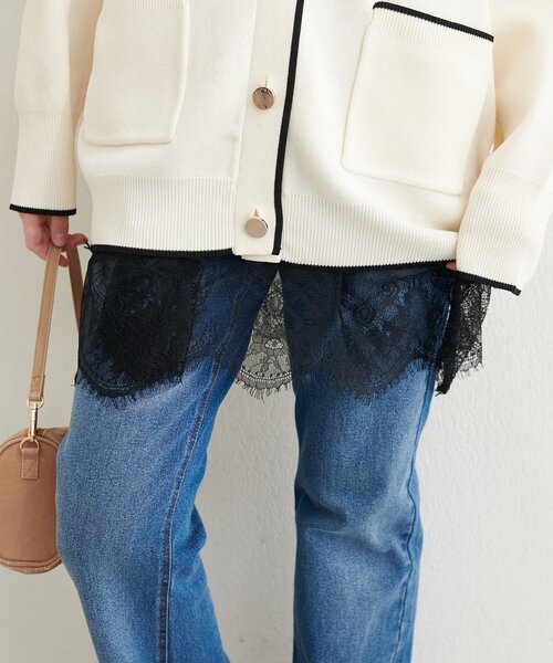 natural couture(ナチュラルクチュール)の「レースキャミ(シャツ/ブラウス・レディース・ブラック/オフホワイト/ドット・FREE)」の13枚目の写真
