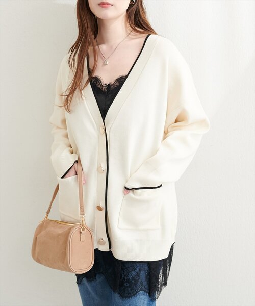 natural couture(ナチュラルクチュール)の「レースキャミ(シャツ/ブラウス・レディース・ブラック/オフホワイト/ドット・FREE)」の12枚目の写真