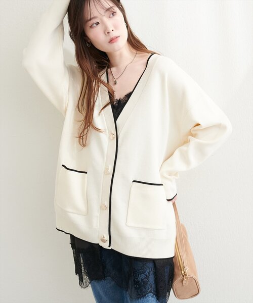 natural couture(ナチュラルクチュール)の「レースキャミ(シャツ/ブラウス・レディース・ブラック/オフホワイト/ドット・FREE)」の11枚目の写真