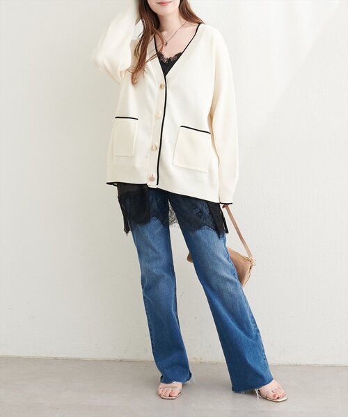 natural couture(ナチュラルクチュール)の「レースキャミ(シャツ/ブラウス・レディース・ブラック/オフホワイト/ドット・FREE)」の10枚目の写真