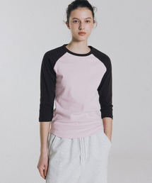 ANDNEEDS（アンドニーズ）の「ANDS raglan long sleeve (pink)（Tシャツ/カットソー）」