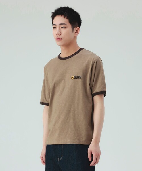 BEAMS HEART（ビームスハート）の「【7/16値下げ】モダン配色 リンガー Tシャツ（ユニセックス）（Tシャツ/カットソー・メンズ・チャコールグレー/ブラウン・SMALL/MEDIUM/LARGE）」の16枚目の写真