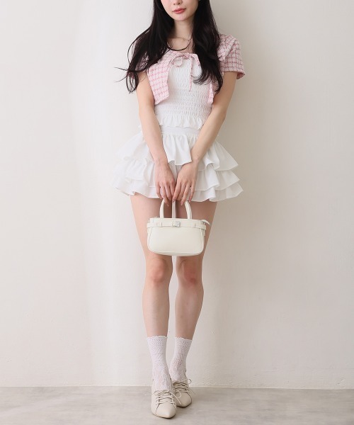DEMETER(デメテル)の「ポインテッドトゥ レースアップ バックストラップ パンプス(パンプス・レディース・ブラック/ホワイト・LL/L/M/S)」の7枚目の写真