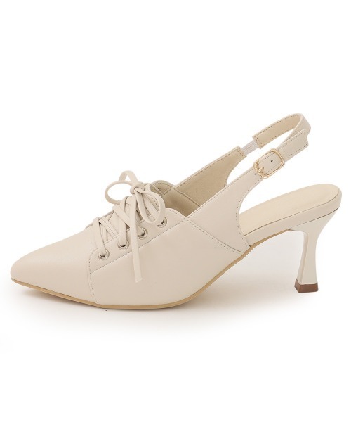 DEMETER(デメテル)の「ポインテッドトゥ レースアップ バックストラップ パンプス(パンプス・レディース・ブラック/ホワイト・LL/L/M/S)」の18枚目の写真