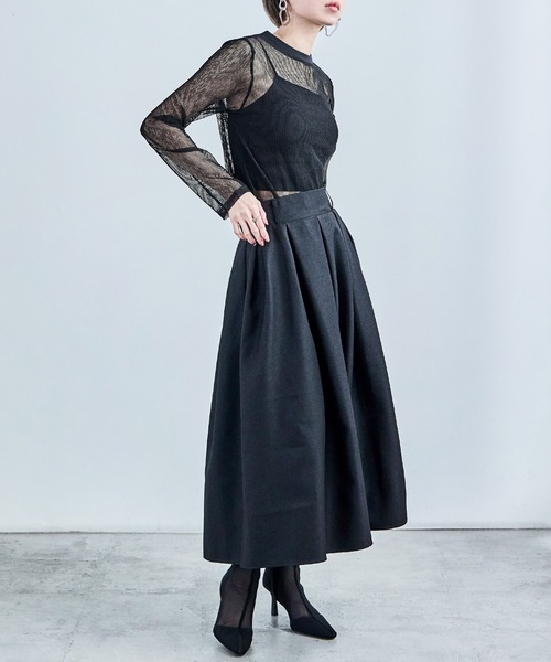 Fashion Letter(ファッションレター)の「コードメッシュ ロングスリーブTシャツ(Tシャツ/カットソー・レディース・ブラウン/ブラック/ベージュ・M)」の16枚目の写真