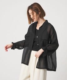 conte＞コットン シアー フーデッドカットソー（Tシャツ/カットソー