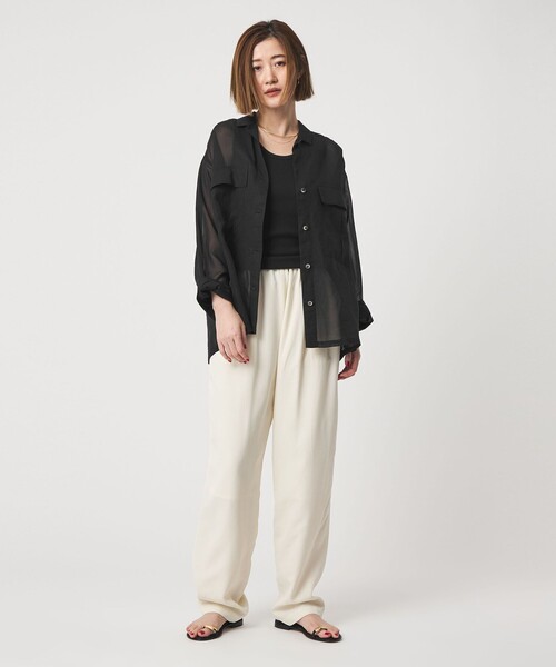 conte（コンテ）の「＜conte＞コットン シアー サファリシャツ（シャツ