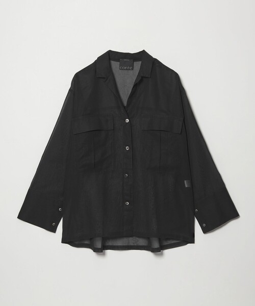 conte（コンテ）の「＜conte＞コットン シアー サファリシャツ（シャツ