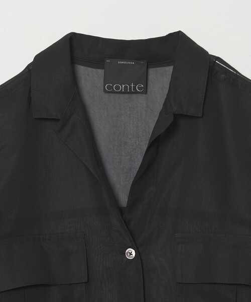 conte（コンテ）の「＜conte＞コットン シアー サファリシャツ（シャツ