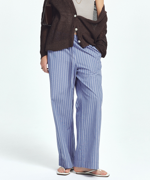 plage(プラージュ)の「Stripe PJ パンツ(その他パンツ・レディース・サックスブルー/ブラウン・FREE)」の1枚目の写真
