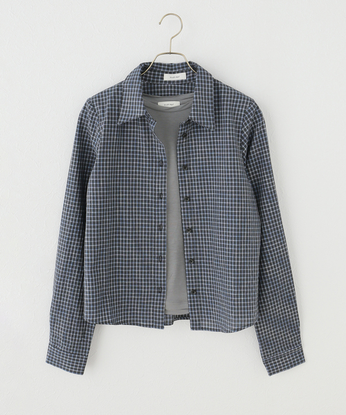 Knuth Marf(クヌースマーフ)の「Knuth Marf/クヌースマーフ 2-piece layered compact shirt(シャツ/ブラウス・レディース・ネイビー/ブルー・FREE)」の4枚目の写真