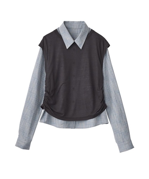 Knuth Marf(クヌースマーフ)の「Knuth Marf/クヌースマーフ 2-piece layered compact shirt(シャツ/ブラウス・レディース・ネイビー/ブルー・FREE)」の19枚目の写真