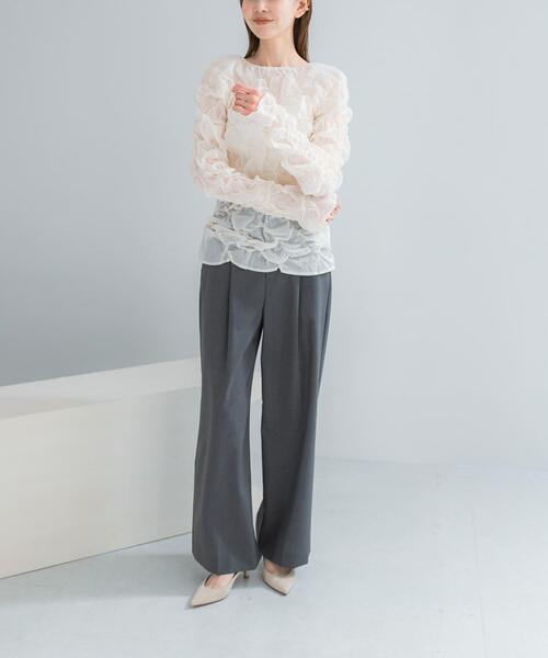 URBAN RESEARCH ROSSO WOMEN（アーバンリサーチ　ロッソ）の「Mewl　シャーリング トップス（その他トップス・レディース・ブラック/オフホワイト・FREE）」の13枚目の写真