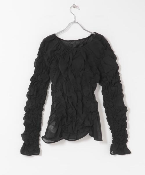 URBAN RESEARCH ROSSO WOMEN（アーバンリサーチ　ロッソ）の「Mewl　シャーリング トップス（その他トップス・レディース・ブラック/オフホワイト・FREE）」の8枚目の写真