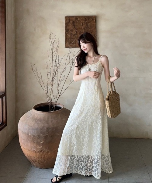 Ritzy(リッツィー)の「レースデザインキャミソールワンピース(ワンピース・レディース・ホワイト・S/M/L/XL)」の15枚目の写真
