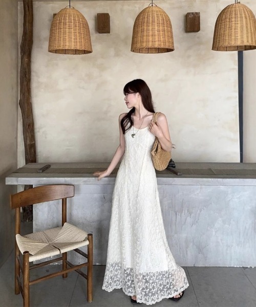 Ritzy(リッツィー)の「レースデザインキャミソールワンピース(ワンピース・レディース・ホワイト・S/M/L/XL)」の19枚目の写真