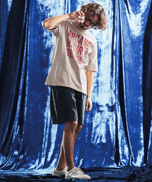 ANGENEHM(アンゲネーム)の「mt10439- Vintage Pigment Logo Printed T-shirt プリントTシャツ(AG06-011scg)(Tシャツ/カットソー・メンズ・ブラック/グリーン/レッド系その他/キナリ・L/M/S)」の9枚目の写真