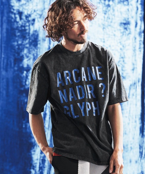 ANGENEHM(アンゲネーム)の「mt10439- Vintage Pigment Logo Printed T-shirt プリントTシャツ(AG06-011scg)(Tシャツ/カットソー・メンズ・ブラック/グリーン/レッド系その他/キナリ・L/M/S)」の16枚目の写真