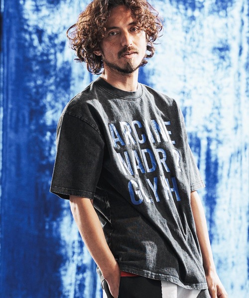 ANGENEHM(アンゲネーム)の「mt10439- Vintage Pigment Logo Printed T-shirt プリントTシャツ(AG06-011scg)(Tシャツ/カットソー・メンズ・ブラック/グリーン/レッド系その他/キナリ・L/M/S)」の17枚目の写真