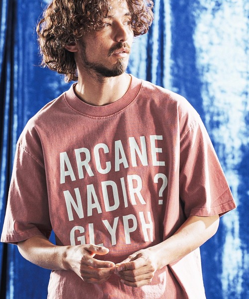 ANGENEHM(アンゲネーム)の「mt10439- Vintage Pigment Logo Printed T-shirt プリントTシャツ(AG06-011scg)(Tシャツ/カットソー・メンズ・ブラック/グリーン/レッド系その他/キナリ・L/M/S)」の21枚目の写真