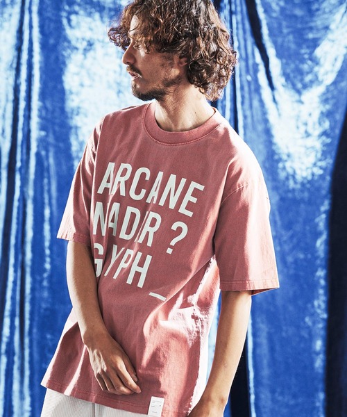ANGENEHM(アンゲネーム)の「mt10439- Vintage Pigment Logo Printed T-shirt プリントTシャツ(AG06-011scg)(Tシャツ/カットソー・メンズ・ブラック/グリーン/レッド系その他/キナリ・L/M/S)」の22枚目の写真