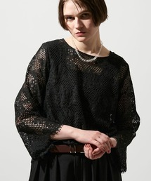leswel | 【M/L】メッシュレースプルオーバー(シャツ/ブラウス)