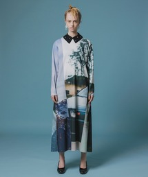 NON TOKYO（ノントーキョー）の「PRINT RIB L/S ONE-PIECE（ワンピース）」