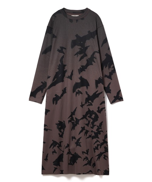 NON TOKYO（ノントーキョー）の「PRINT RIB L/S ONE-PIECE（ワンピース・レディース・チャコール/マルチ・1/2）」の11枚目の写真