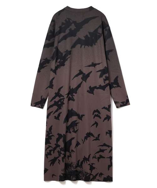 NON TOKYO（ノントーキョー）の「PRINT RIB L/S ONE-PIECE（ワンピース・レディース・チャコール/マルチ・1/2）」の12枚目の写真