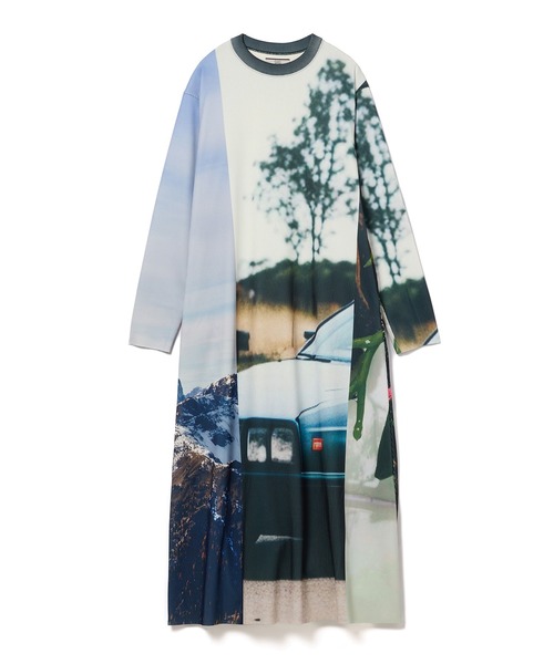 NON TOKYO（ノントーキョー）の「PRINT RIB L/S ONE-PIECE（ワンピース・レディース・チャコール/マルチ・1/2）」の13枚目の写真