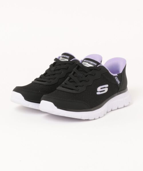 SKECHERS(スケッチャーズ)の「SKECHERS スケッチャーズ SWIFT FIT スウィフトフィット GRACEFUL 4.0-SUBLIME GRACE【軽量】レディーススニーカー(グレースフル4.0) 898055(スニーカー・レディース・ブラック系その他・26.0cm/25.0cm/24.5cm/24.0cm/23.5cm/23.0cm/22.5cm)」の1枚目の写真
