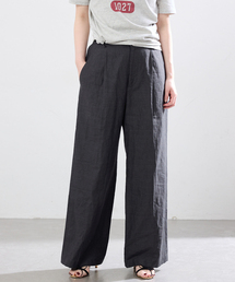 IENA | 《セットアップ対応》ウォッシャブル リネン混スラックス(スラックス)