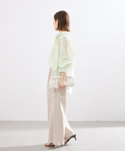 IENA(イエナ)の「《セットアップ対応》ウォッシャブル リネン混スラックス(スラックス・レディース・ブラック/ベージュ・34/36/38)」の13枚目の写真