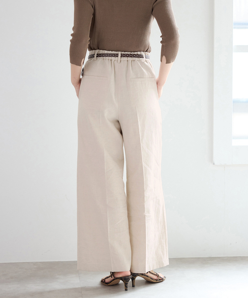 IENA(イエナ)の「《セットアップ対応》ウォッシャブル リネン混スラックス(スラックス・レディース・ブラック/ベージュ・34/36/38)」の18枚目の写真