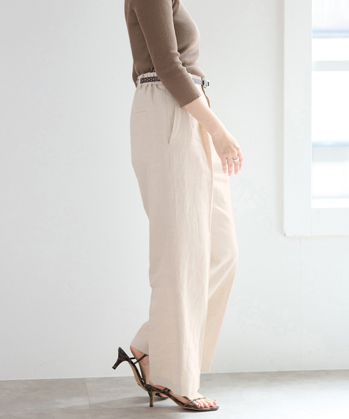 IENA(イエナ)の「《セットアップ対応》ウォッシャブル リネン混スラックス(スラックス・レディース・ブラック/ベージュ・34/36/38)」の19枚目の写真